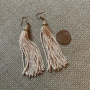 White tassel Earrings